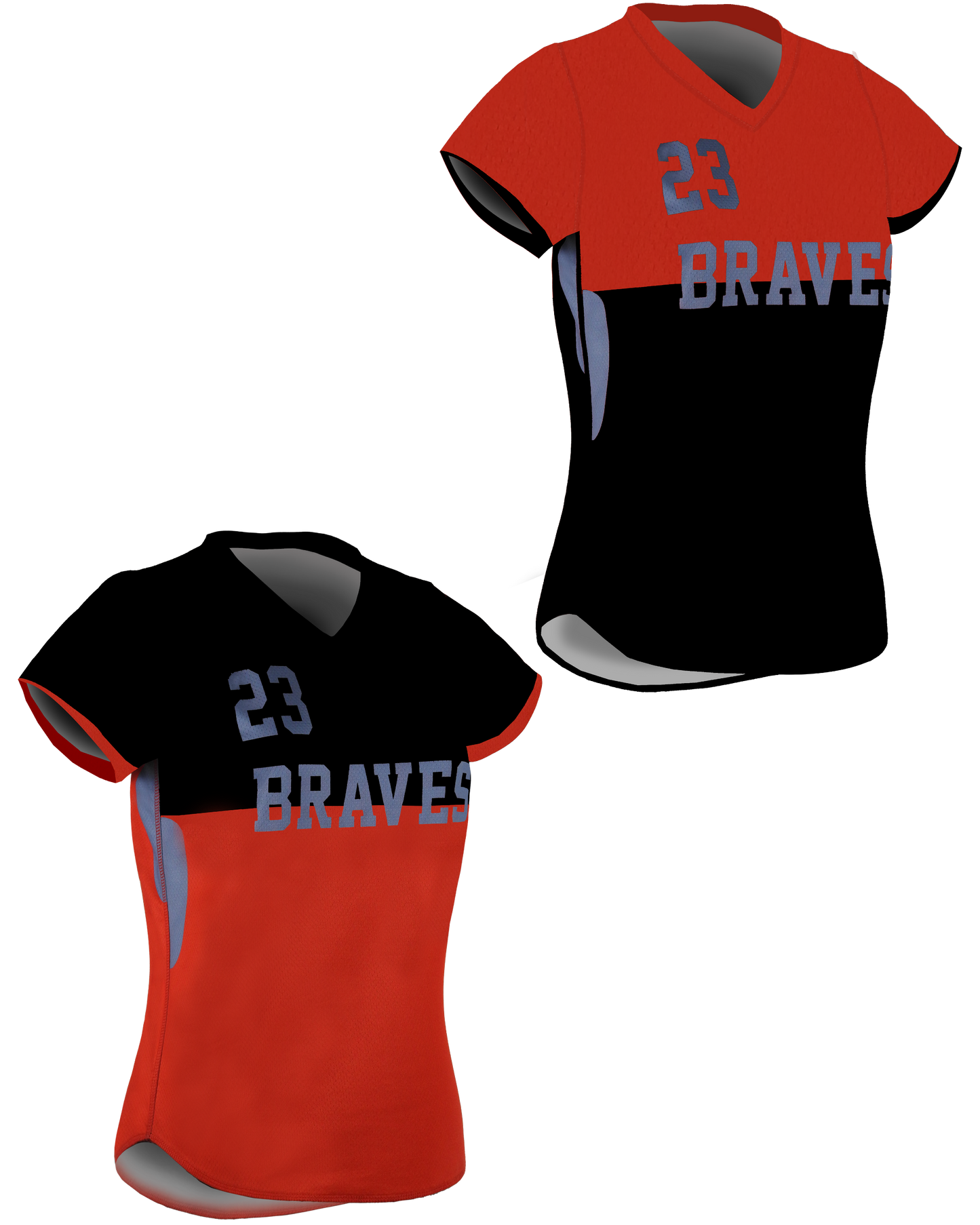 Single Ply Reversible V-Neck Softball Jersey