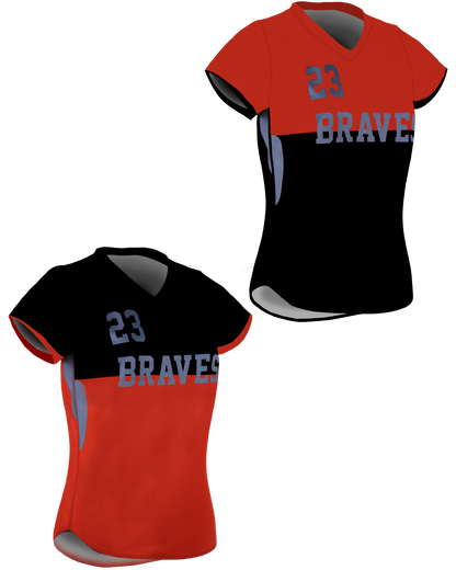 Single Ply Reversible V-Neck Softball Jersey