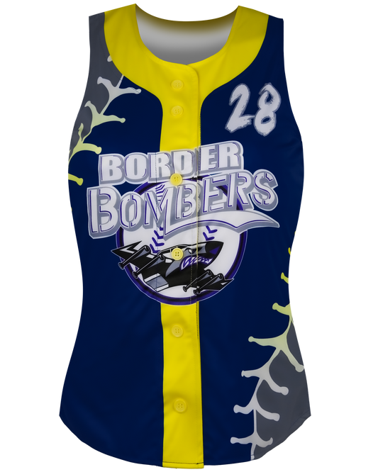 Sleeveless Full Button Softball Jersey